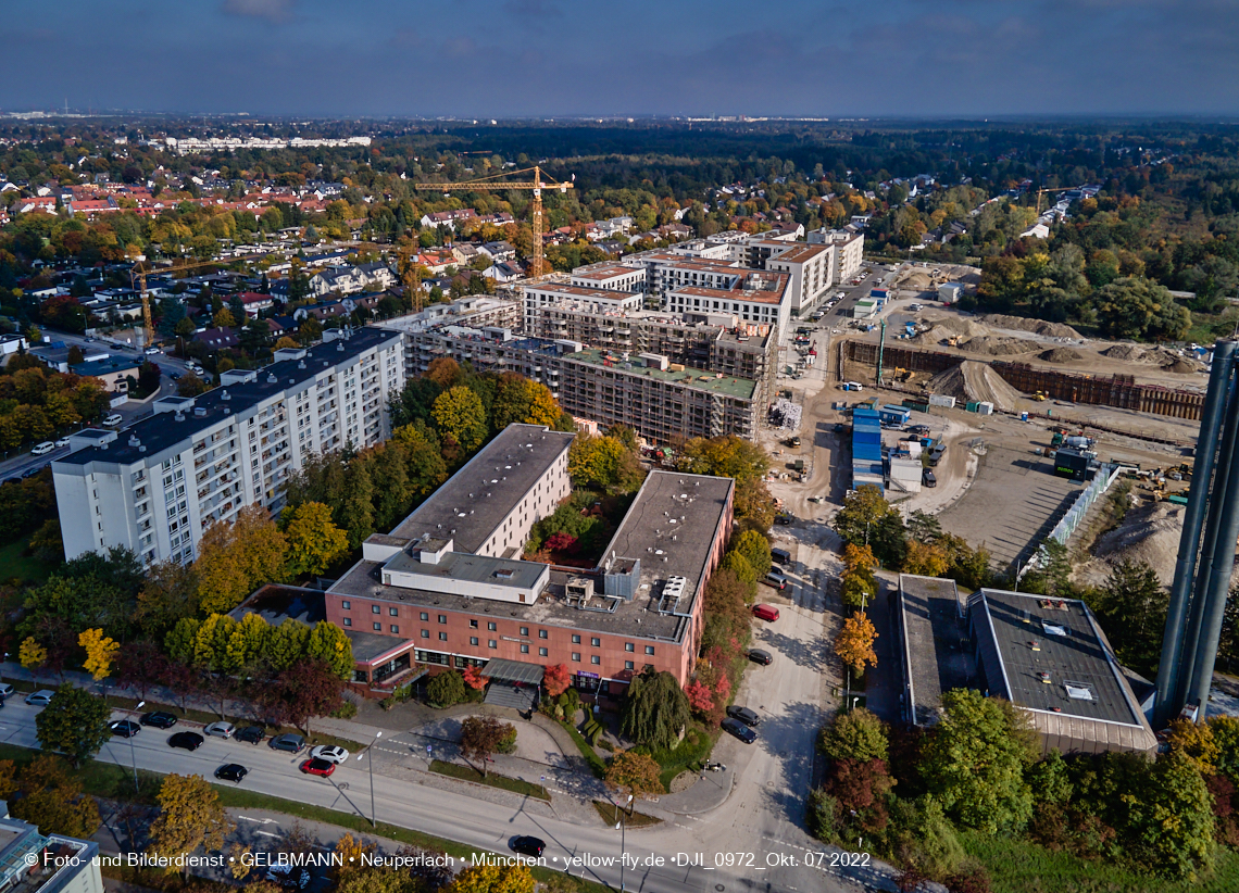13.10.2022 - Baustelle Alexisquartier und Pandion Verde in Neuperlach 13.10.2022 - Baustelle Alexisquartier und Pandion Verde in Neuperlach